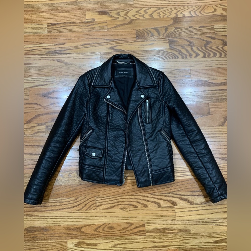 Black Rivet genuine leather jacket